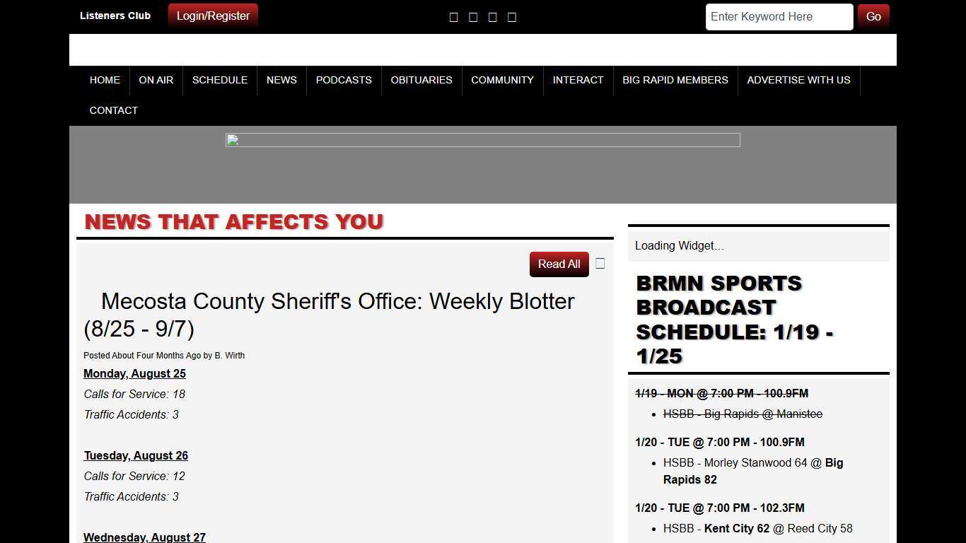 Mecosta County Sheriff's Office: Weekly Blotter (8/25 - 9/7)